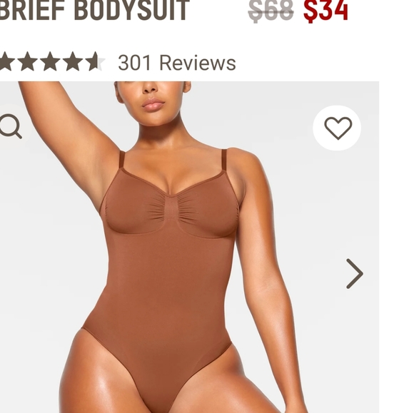 Skims New Seamless Sculpt Brief Bodysuit/Broze/M - Picture 2 of 6